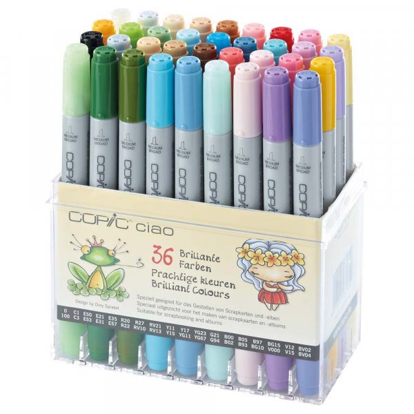 Copic Ciao -setti - 36 kyn - Loistavat vrit