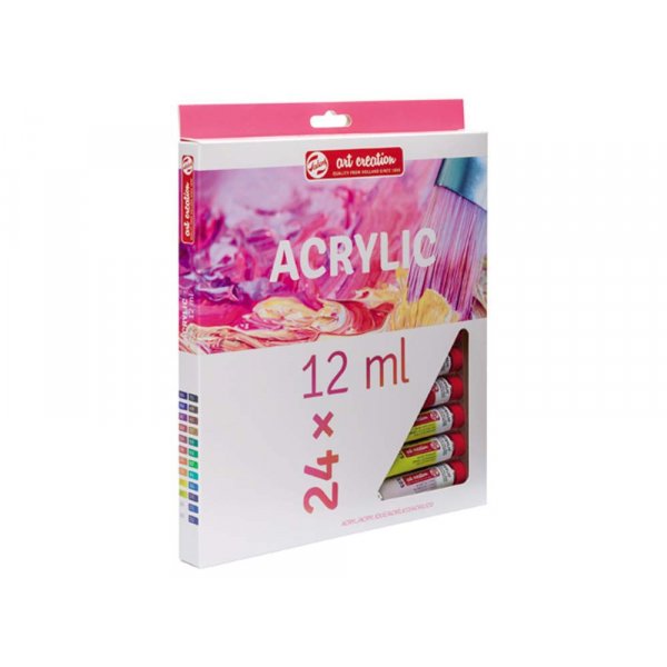 Akryylimaalit Art Creation Color setti 12 ml - 24 vri