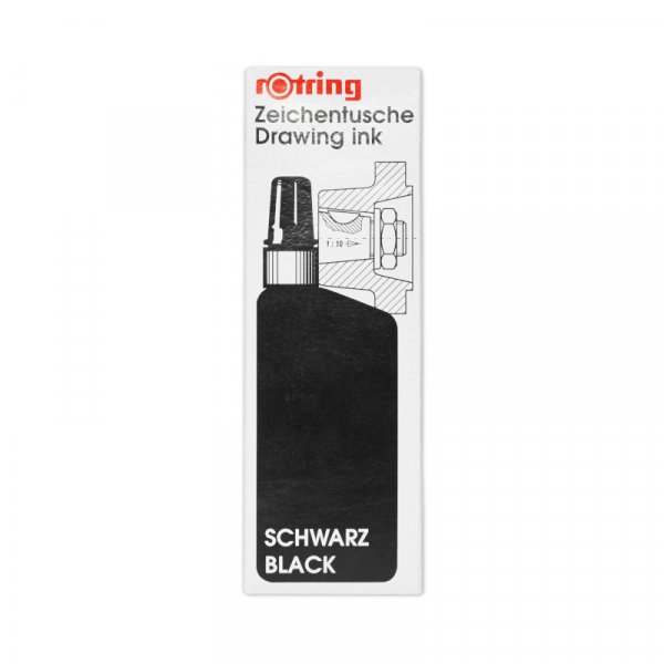 Ink Rotring - Musta muste - 23 ml pullo