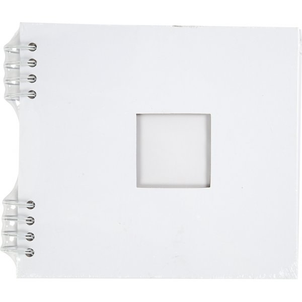 Leikekirja spiraalilla - valkoinen - 20 x 20 cm