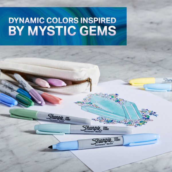 Kuitukynsarja Sharpie - Pysyv merkint Mystic Gems - Hieno