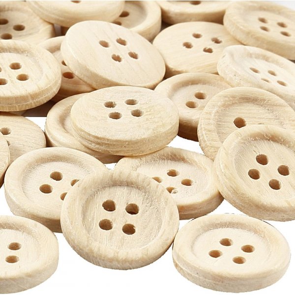 Puiset napit - Ø23 mm - 30 kpl