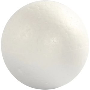 Styroksipallot - valkoinen - �8 cm - 5 kpl