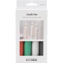 Vaaleat kynt - Musta, vihre, vaaleanharmaa, punainen - 4 x 30 ml