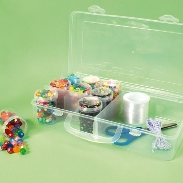 Silytyslaatikko 26 x 13 x 6 cm, 2 lokeroa, joissa 9 pyre purkkia