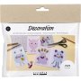 Mini DIY Kit -sisustus, pastellivrit, Monster Collage