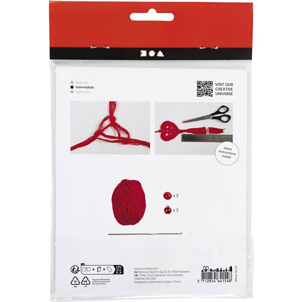 Mini DIY Kit Virkkaus - Sydämiä Mini DIY Kit Virkkaus - Sydämiä