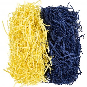Paperiliuskat 25-30 cm x 3 mm tummansininen/keltainen 2 x 50 g