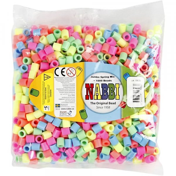 NABBI Tube helmet Jumbo 1000 kpl - Pastellivrit