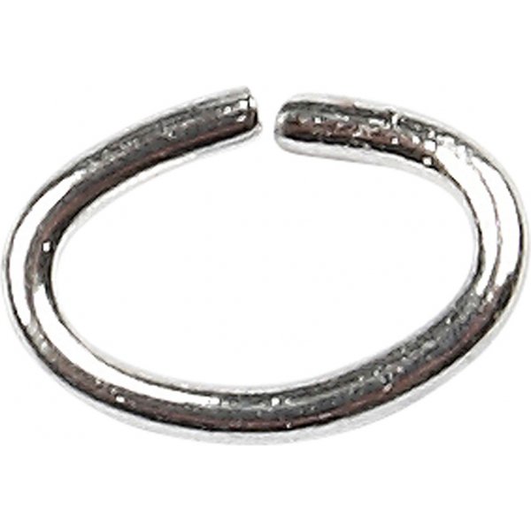 Soikeat renkaat - hopeoitu - 50 kpl Soikeat renkaat - hopeoitu - 50 kpl