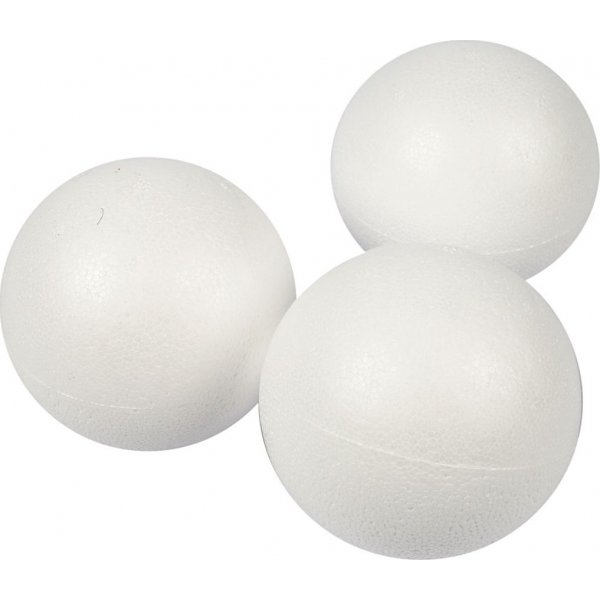 Styroksipallot - valkoinen - 8 cm - 25 kpl