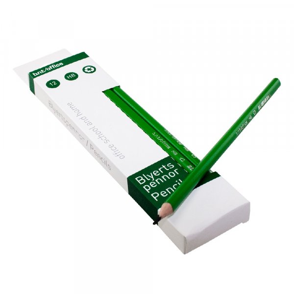 Lyijykyn HB Green - 12 kpl