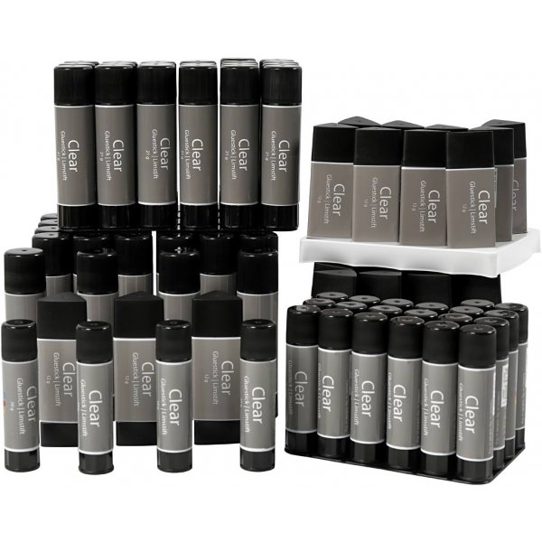 Kirkkaat liimapuikot - eri kokoja - 96 kpl