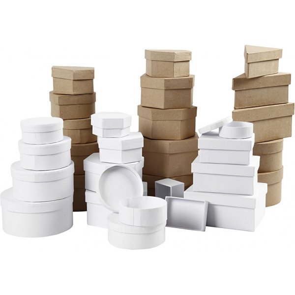 Papaskar - ruskea - valkoinen - 30 kpl Papaskar - ruskea - valkoinen - 30 kpl