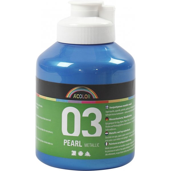 Koulumaali Akryyli - Metalli - sininen - metallinen - 500 ml