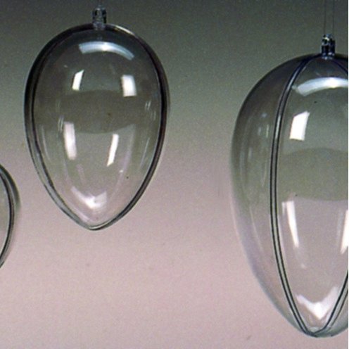 Muovinen muna - kristallinkirkas erotettava (PS)