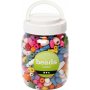 Puiset helmet - keskikokoiset - sekoitettuja vrej ja kokoja - 400 ml