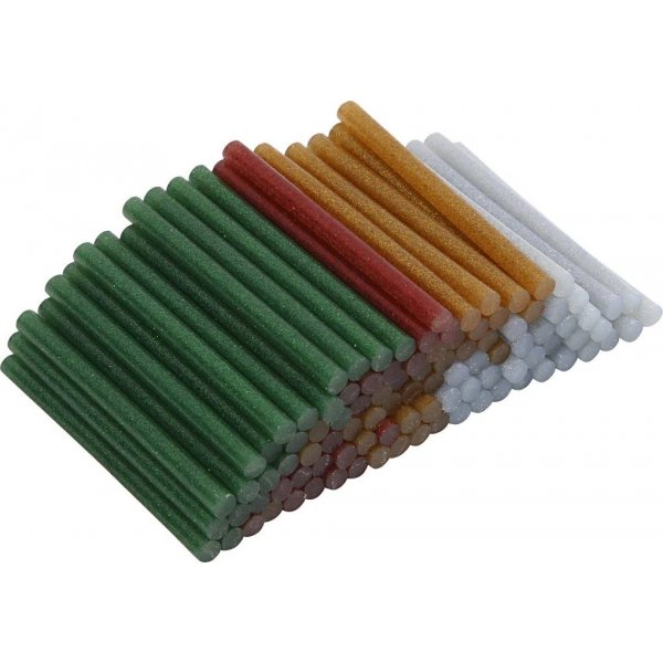Liimatangot miniliimapistooliin - kulta - vihre - punainen - hopea - glitter - L10 cm - 100 kpl