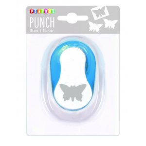 Punch-perhonen 2,5 cm - Sininen/valkoinen
