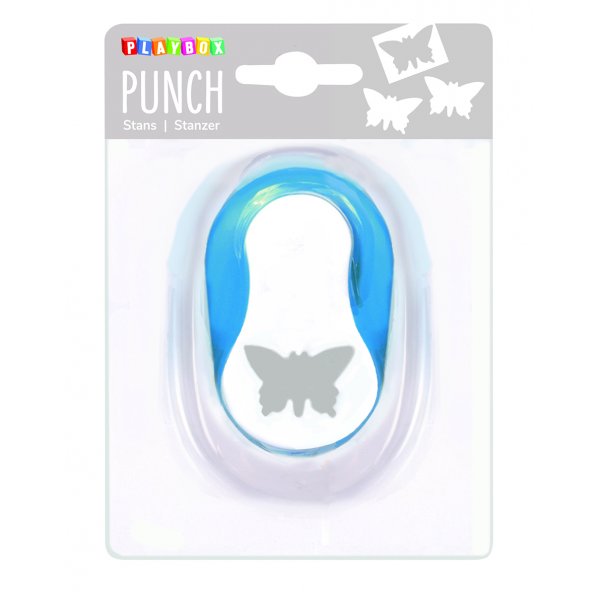 Punch-perhonen 2,5 cm - Sininen/valkoinen