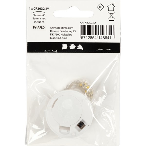 LED-valonauha - hopea - 27 cm