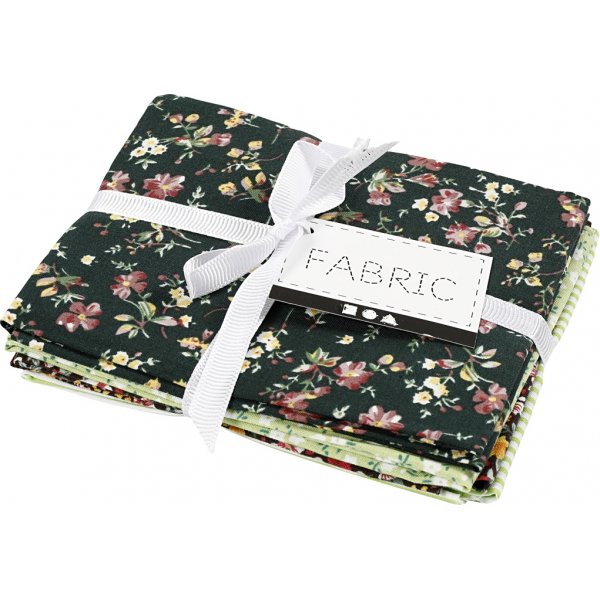 Patchwork kangas - vihre - 4 kpl