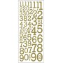 Glitter-tarrat - kulta - numerot - 2 arkkia