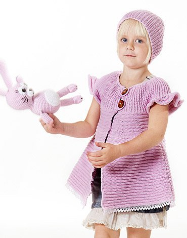 Neulekuvio - Neulottu takki/viitta ja hattu Neulekuvio - Neulottu takki/viitta ja hattu