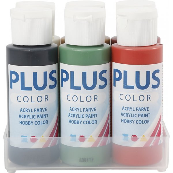 Plus Color Hobby maali - Jouluvärit - 6 x 60 ml Plus Color Hobby maali - Jouluvärit - 6 x 60 ml