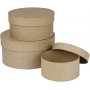Pyret papier-mache-laatikot - 3 kpl