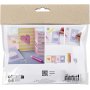 Mini DIY Kit Decoration, pastellinkeltainen, pastellivioletti, pastelli pinkki, kakut
