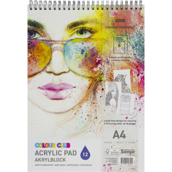 Color Club Akryyli Block Fsc A4 spiraali