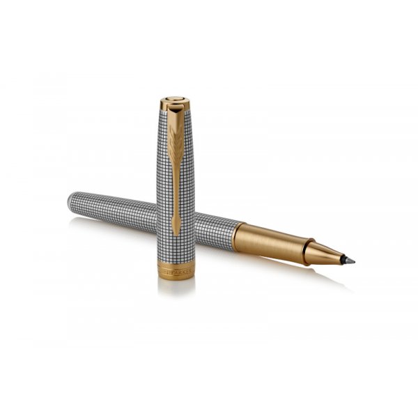 Kuulakrkikyn Parker - Sonnet Chiseld Silver - GT Rollerball - Hieno musta