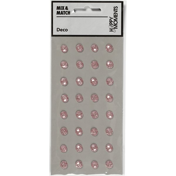 Strassit - vaaleanpunainen - Ø8 mm - 32 kpl Strassit - vaaleanpunainen - Ø8 mm - 32 kpl