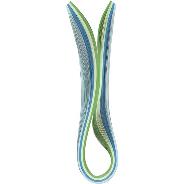Quilling-nauhat - sininen - vihre - limenvihre - turkoosi - 100 kpl