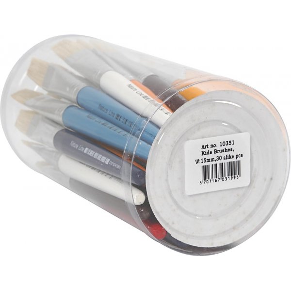 Lasten harjat - litteät - 30 kpl Lasten harjat - litteät - 30 kpl