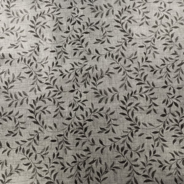Vahaliina PVC Small Leaf - harmaa/musta