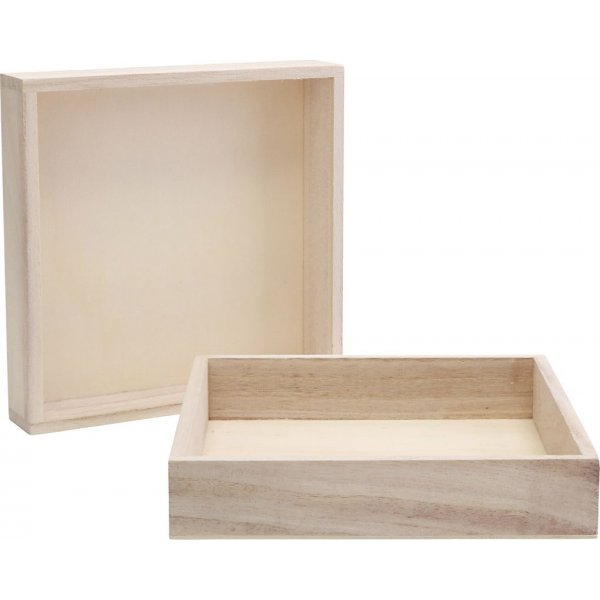 Puukehykset reunalla - 6,2x16,2x3 cm - 10 kpl