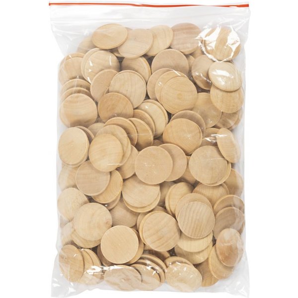 Puiset napit Ø30 mm - 150 kpl Puiset napit Ø30 mm - 150 kpl