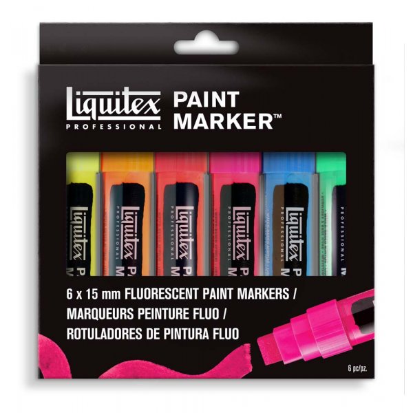 Vrimerkkisetti Liquitex Wide 15mm - Fluoresoiva