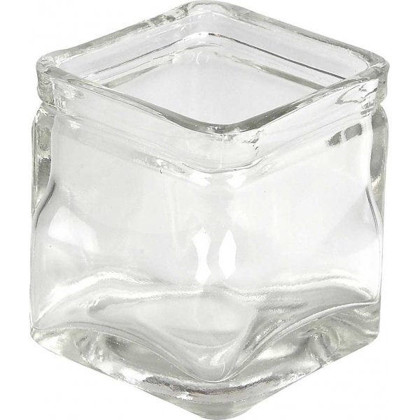 Neliön muotoiset kynttilätelineet - 5,5 x 5,5 cm - 12 kpl
