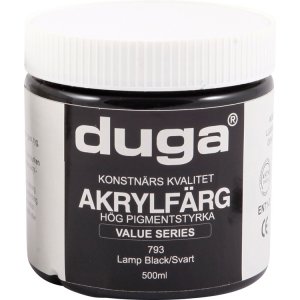 Akryylimaali 500ml musta