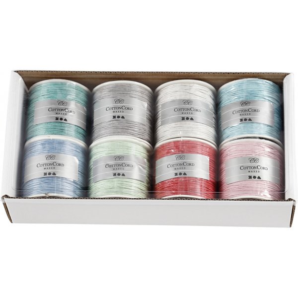 Puuvillanyri - kirkkaita vrej sekoitettuna - 8x40 m