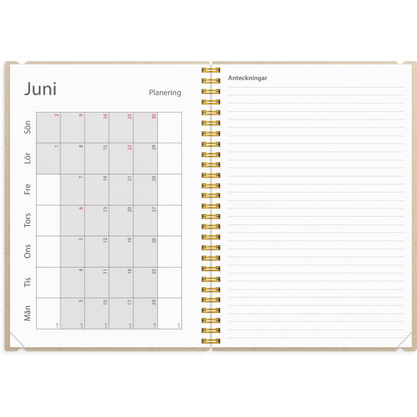 Kalenteri 24/25 Study - A5 - Story Burgundy