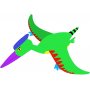 TeACH Me -pahvifiguurit - Dinosaurukset - valkoinen - 16 kpl