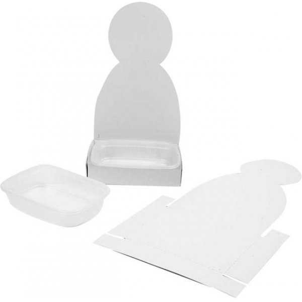 Figuurin muotoiset lastenhuonelaatikot - valkoinen - 6 kpl