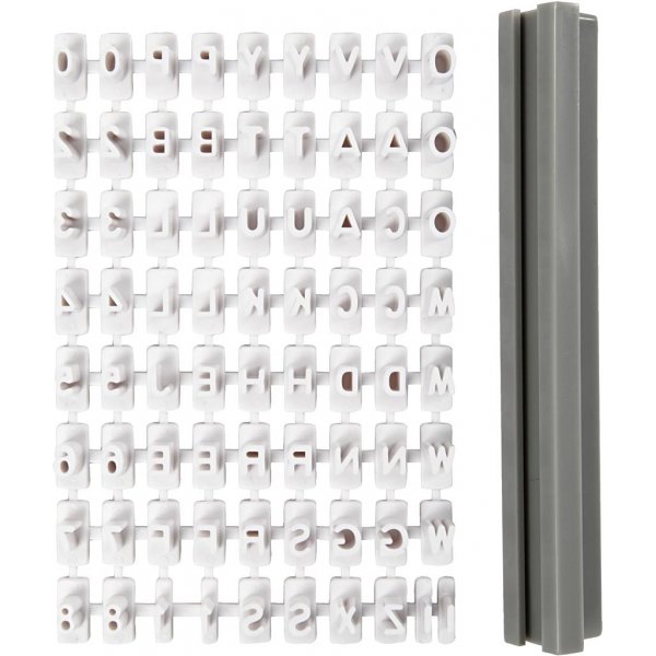 Postimerkkisetti - valkoinen - kirjaimet - numerot