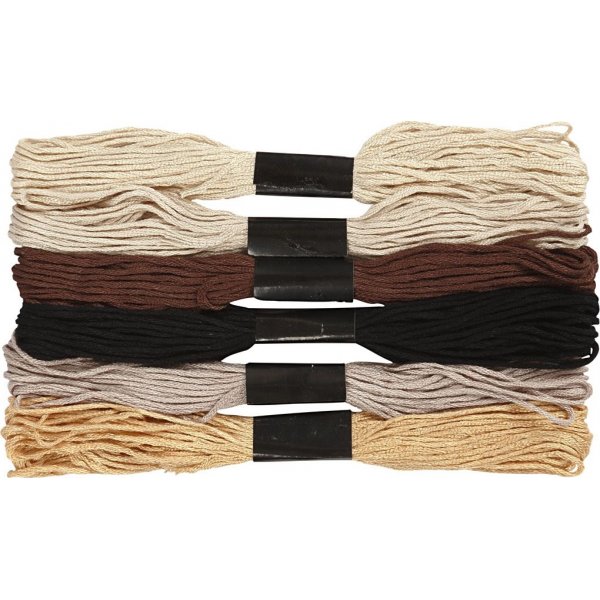 Harmoni kirjontalanka - luonnollinen - 6 nippua