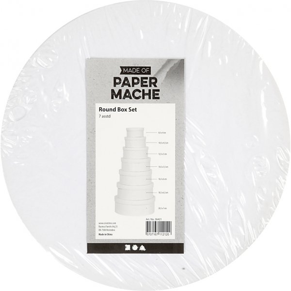 7-in-1 pyöreät laatikot - valkoinen 7-in-1 pyöreät laatikot - valkoinen