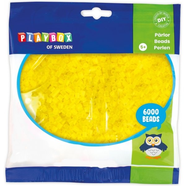 Putkihelmet Läpinäkyvä keltainen - 6000 kpl Putkihelmet Läpinäkyvä keltainen - 6000 kpl